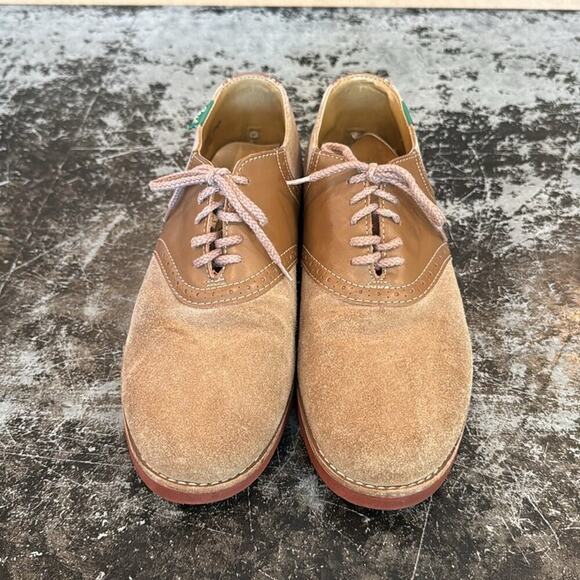 Unisex Bass Tan Leather and Suede Vintage Saddle Shoes Size 8 (m) Size 10 (w)